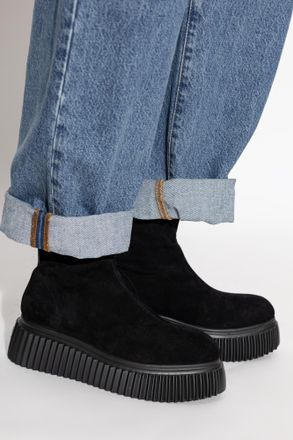 AGL Suede Platform Ankle Boots Mirabel, Womens, Black