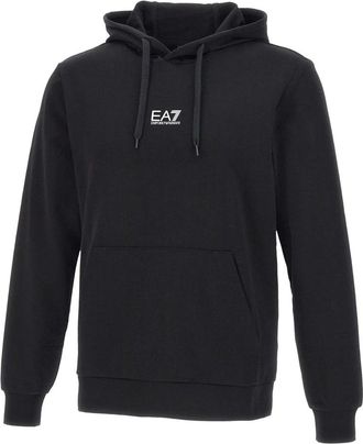 Emporio Armani Core Identity Cotton Sweatshirt - Heren - Hoodies - Zwart - S - Katoen - Hoodies & sweatvesten