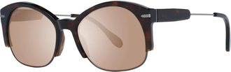 Serengeti Eyewear Bruine ronde zonnebril met gepolariseerde lenzen - Heren - Zonnebrillen - Bruin - ONE Size - Accessoires