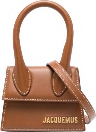 Jacquemus Womens Le Chiquito Moyen Top Handle Leather Bag In Brown