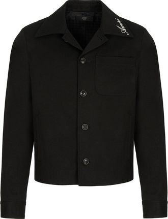 Amiri SCRIPT COLLAR JACKET Size: 52, colour: BLACK