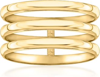 Ross-Simons Italian 14kt Yellow Gold 3-Row Ring