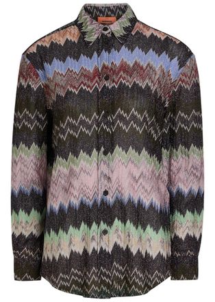 Missoni Snake-pattern Metallic-knit Shirt - Multicoloured - 42 (UK10 / S)