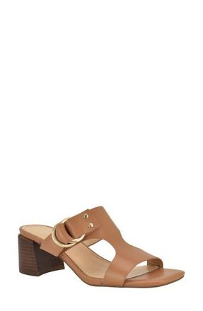 Calvin Klein Vevia Slide Sandal in Medium Natural Leather at Nordstrom, Size 7.5