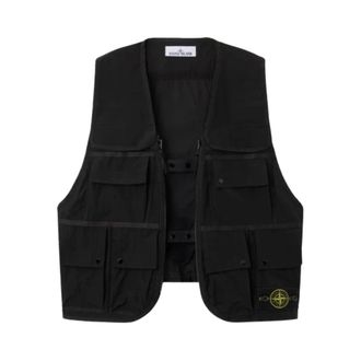 Stone Island Utility Gilet - Heren - Jassen - Zwart - Maat: M Nylon