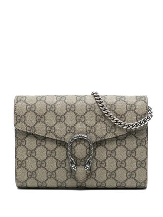 Gucci 2016-2025 GG Supreme Dionysus Chain Wallet crossbody bag - Marrone