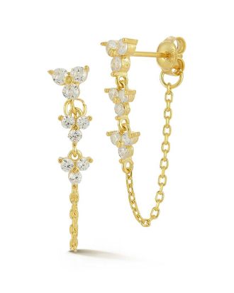 Glaze Jewelry 14K Over Silver Cz Earrings