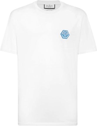 Philipp Plein Jersey T-shirt Ronde Hals Iconic - Heren - T-shirts - Wit - 3XL - Katoen - Tops