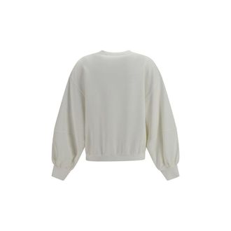 Brunello Cucinelli Cotton and Linen Blend Sweatshirt - White