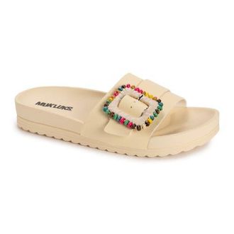 Muk Luks Womens Grand Colette Sandal in Vanilla Custard at Nordstrom, Size 11