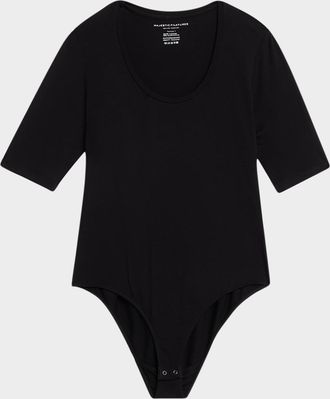 Majestic Filatures Soft Touch Scoop-Neck Bodysuit