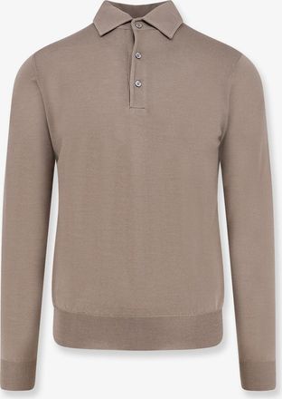FILIPPO DE LAURENTIIS Merino wool, silk and cashmere polo shirt - FILIPPO DE LAURENTIS - gender_Man