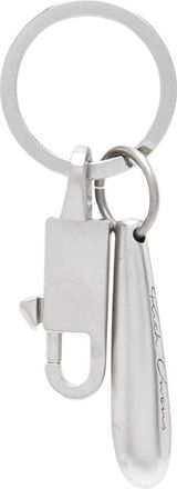 Rick Owens Teardrop brushed-finish keychain - men - Iron/Aluminium/Brass - One Size - Silver