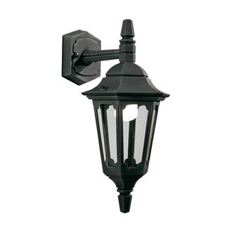 Loops Outdoor IP44 Wall Light Sconce Black LED E27 100W Bulb External d02090