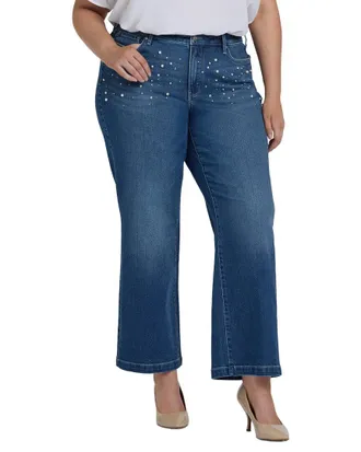NYDJ Plus Teresa Lake Notre-Dame Wide leg Jean