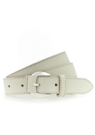 Tamaris Lederg&uuml;rtel TAMARIS, Damen, Gr. 120, grau (hellgrau), Rindsleder, G&uuml;rtel Lederg&uuml;rtel, aus Leder teilbezogene Dornschliesse