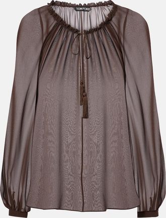 Tom Ford Blusa in georgette di seta