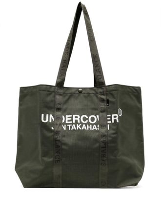 Undercover logo-printed tote bag - unisex - Nylon - One Size - Green