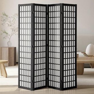 OEM Biombo Divisor De Ambientes 4 Paneles Biombo De Madera Plegable Para Privacidad En Interiores Biombos Decorativos Port&aacute;tiles Para Separar Ambientes En