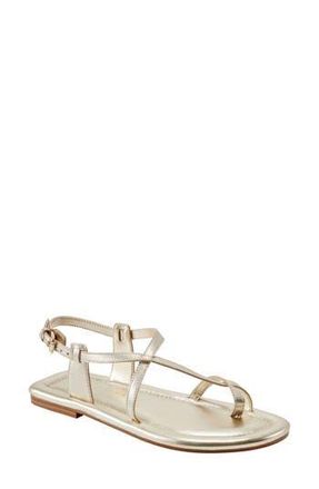 Marc Fisher Gerty Ankle Strap Sandal in Metallic Gold at Nordstrom Rack, Size 9