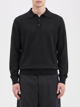 Dsquared2 Polo in maglia di lana a maniche lunghe