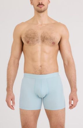 Saxx Smooth Luxe Micro Modal Boxer Briefs in Blue Fog at Nordstrom, Size Xx-Large