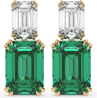 VEYNOU 14kt yellow gold Beyond Eden emerald earrings - unisex - 14kt Recycled Yellow Gold/Emerald - One Size
