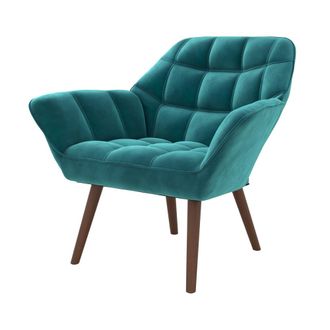 Rendez-Vous D&eacute;co Sill&oacute;n de terciopelo azul petr&oacute;leo