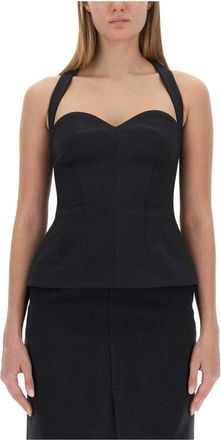 Philosophy di Lorenzo Serafini Sleeveless Top - Dames - Tops zonder mouwen - Zwart - XS - Polyester - Tops
