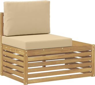 vidaXL Sof&aacute; Modular De Exterior Con Coj&iacute;n Blanco 91 X 63 X 73 Cm Vidaxl