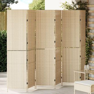 vidaXL vidaXL Divider per stanze Beige 292 x 180 cm polyrattan