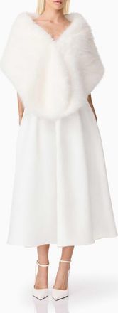Elliatt Lucyna Faux Fur Capelet in White at Nordstrom, Size Xx-Small