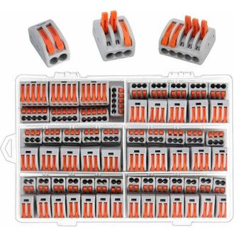 OEM Conector De Cable Compacto, Preciva 100 Piezas, Conector El&eacute;ctrico, Conector De Tuerca De Palanca, Terminales De Conexi&oacute;n Autom&aacute;tica Con 50 Piezas De 