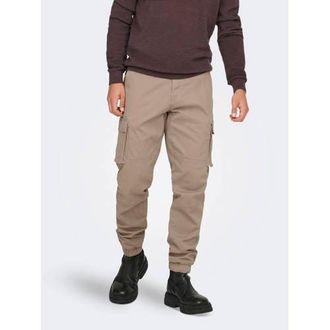 Only & Sons tapered fit cargobroek ONSCAM beige