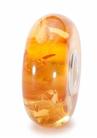 Trollbeads Womens Maple Syrup Glass Bead Charm In Yellow