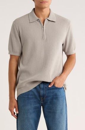 Nn.07 Danny Zip Polo in Fog at Nordstrom Rack, Size Xx-Large