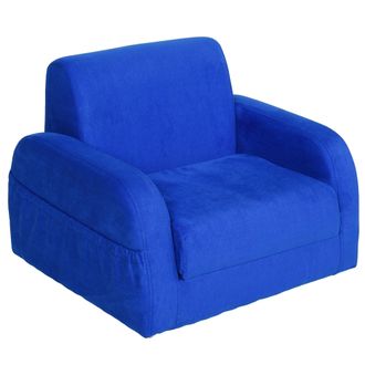 HOMCOM Childrens Sofa Bed - Blue | TJ Hughes