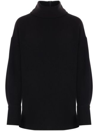 Alberto Biani Black Crepe Blouse