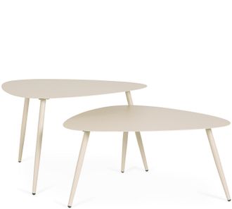 BIZZOTTO Hochwertiges Outdoor Couchtisch-Set Yvonne, Champagner