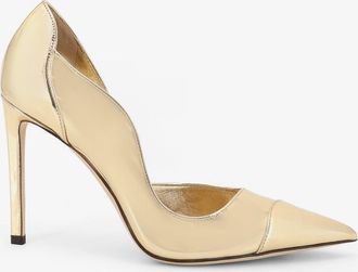 Jimmy Choo London D&eacute;collet&eacute; Brigitte 100 in pelle Liquid Metal - JIMMY CHOO - gender_Woman