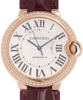 Cartier Pre-owned Cartier Ballon Bleu De Cartier Diamond Silvered Sunray-brushed Dial Ladies Watch WJBB0034