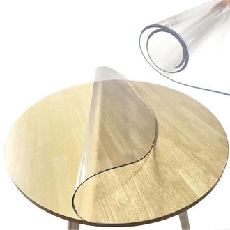 OEM Protector De Mantel De Pvc Transparente De 5 Tama&ntilde;os, Mantel Redondo De Pvc, 2,0 Mm De Grosor, Mantel De Vinilo Impermeable - Perfecto