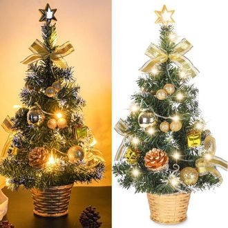 Elle Mini &Aacute;rbol De Navidad Artificial De 40 Cm - Iluminado Con Luces Led - Pvc Ecol&oacute;gico - Decoraci&oacute;n De Mesa Para Oficina Y Bar