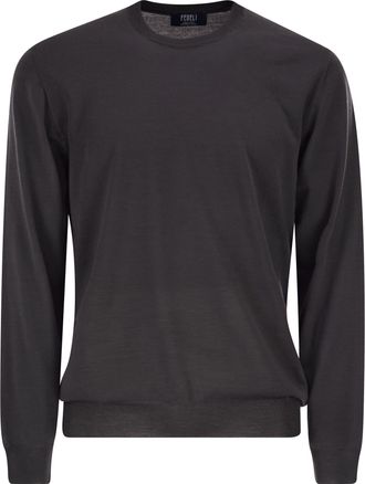 Fedeli Argentina Rundhalspullover aus superfeiner Wolle