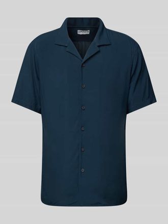 Jake*s Slim Fit Freizeithemd mit kurzem Arm in Marine, Gr&ouml;&szlig;e XXL