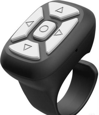 Trade Shop Trade Shop - Anello Telecomando Bluetooth 15m Multifunzione Supporto Per Video Foto E-book S28