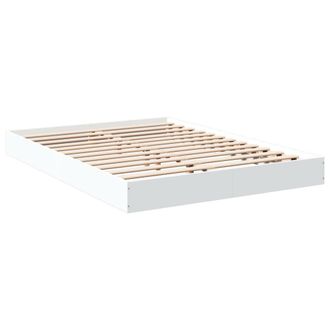 Berkfield Home Modern Bed Frame without Mattress White 140x200 cm Engineered Wood