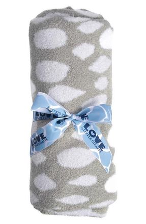 Little Giraffe Kids Dolce Love Between the Lines Throw Blanket in Sage Green at Nordstrom