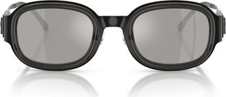 Diesel 49mm Small Square Sunglasses in Black Shiny/mirror Black at Nordstrom