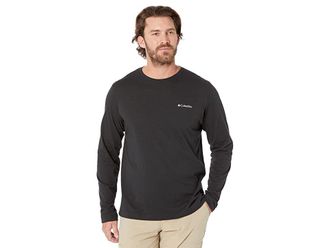 Columbia Thistletown Hillstm Long Sleeve Crew Mens Clothing Black : MD, Polyester/Cotton